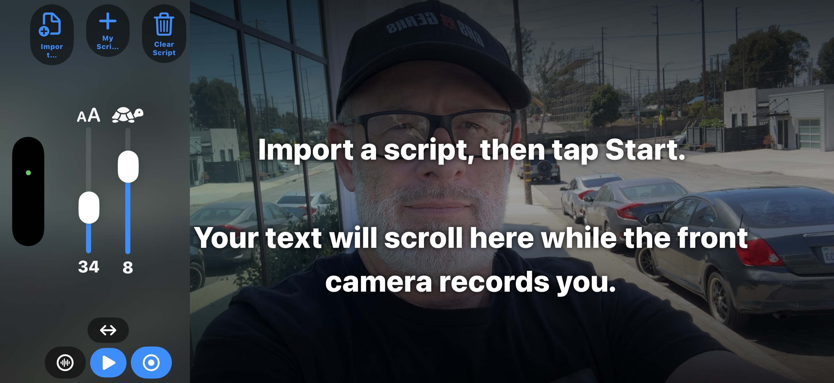 Script Sight in landscape mode